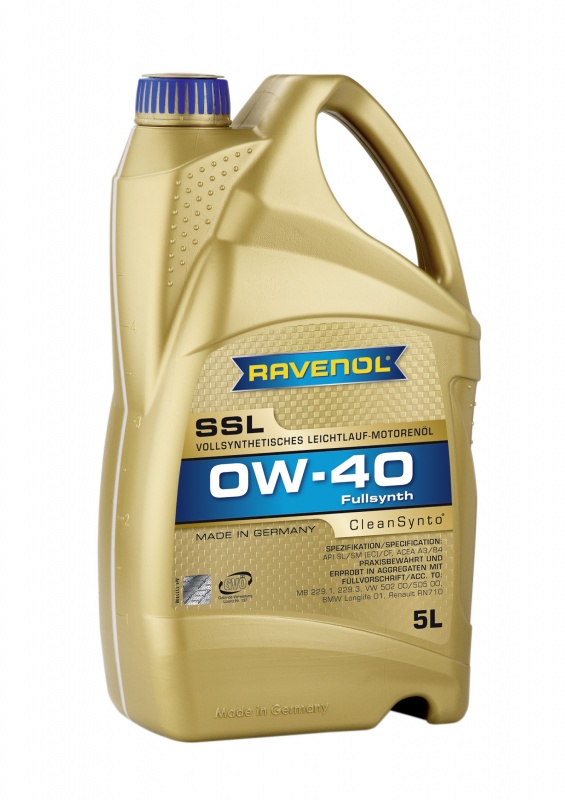 Моторное масло RAVENOL Super Synthetik Oel SSL SAE 0W-40 ( 5л) new