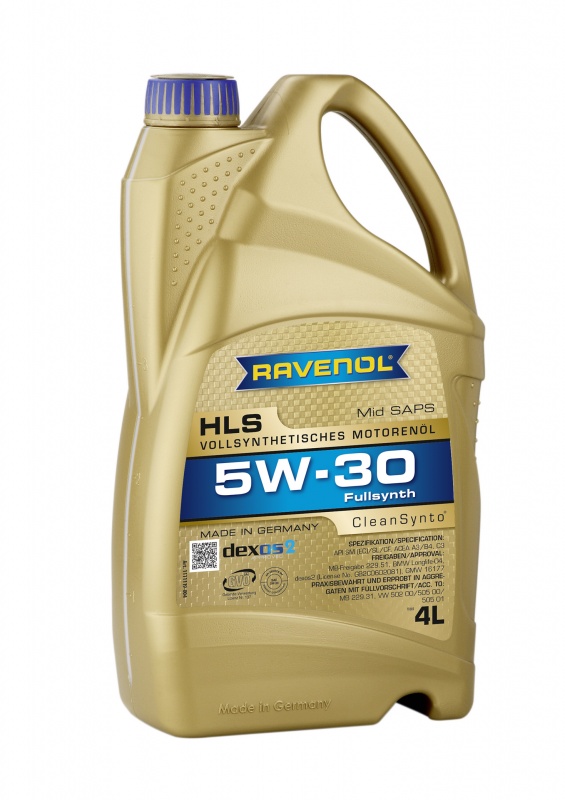 Моторное масло RAVENOL HLS SAE 5W-30 ( 4л) new
