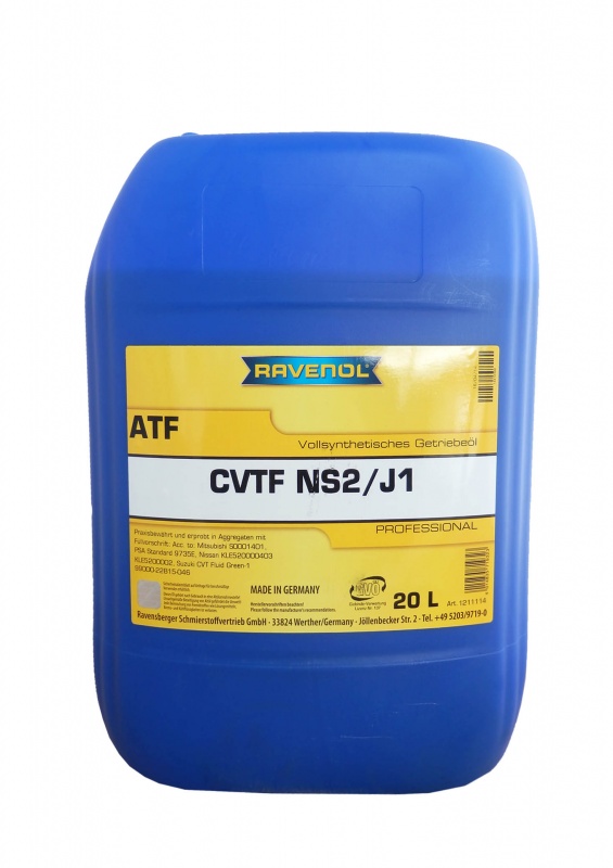 Трансмиссионное масло RAVENOL CVTF NS2/J1 Fluid (20л) new