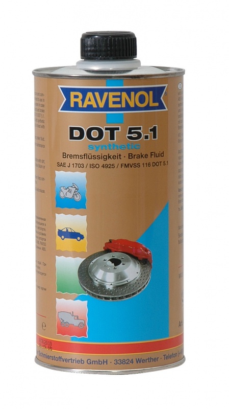 Тормозная жидкость RAVENOL DOT-5.1 (1 л)