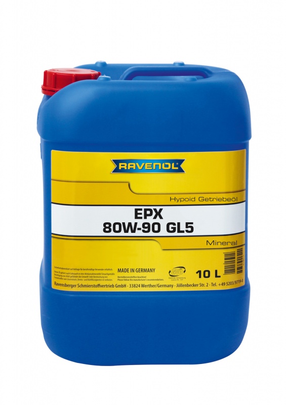 Трансмиссионное масло RAVENOL Getriebeoel EPX SAE 80W-90 GL-5 (10л) new