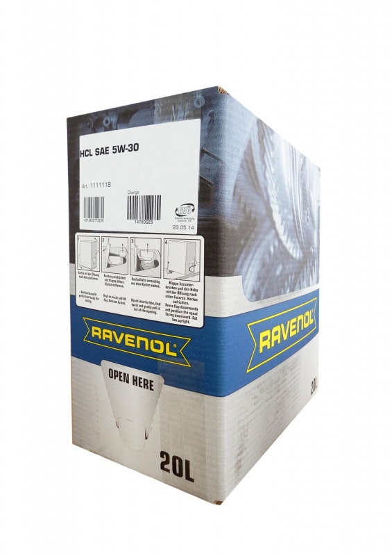 Моторное масло RAVENOL HCL SAE 5W-30 (20л) ecobox