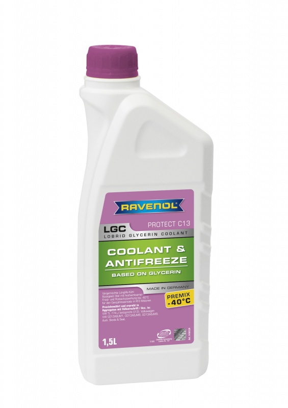 Антифриз готовый к прим. лила RAVENOL LGC Lobrid Glycerin Coolant Premix -40° C13 ( 1,5л)