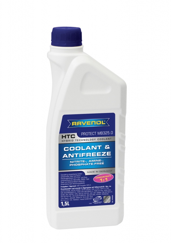 Антифриз концентрат синий RAVENOL HTC Hybrid Techn.Coolant Concent-exclusiv ( 1,5л)