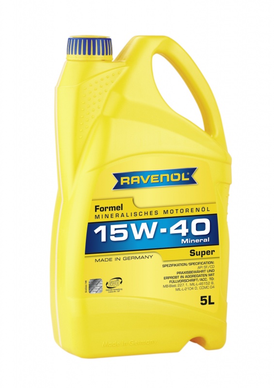 Моторное масло RAVENOL Formel Super SAE 15W-40 SF-CD ( 5л) new