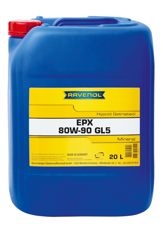 Трансмиссионное масло RAVENOL Getriebeoel EPX SAE 80W-90 GL-5 (20л) new